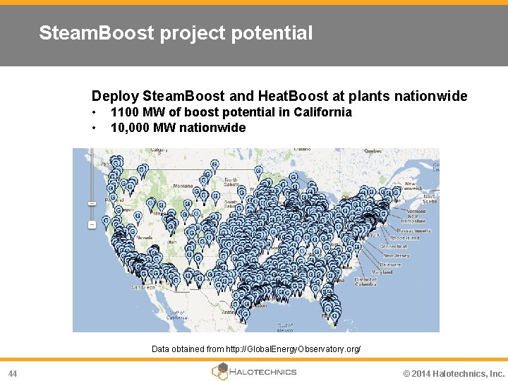 Steam. Boost project potential Deploy Steam. Boost and Heat. Boost at plants nationwide •