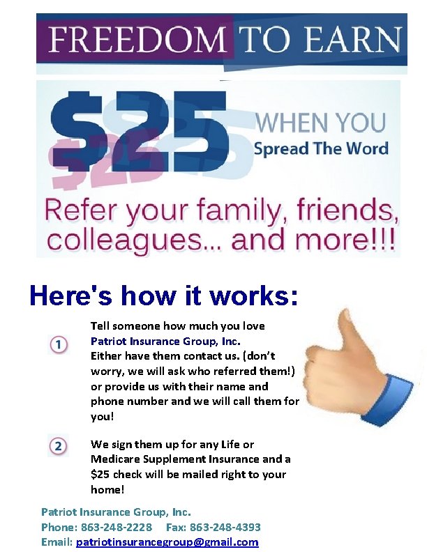 Heres how it works Tell someone how much