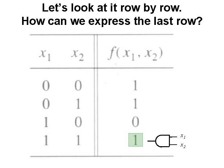 Let’s look at it row by row. How can we express the last row?