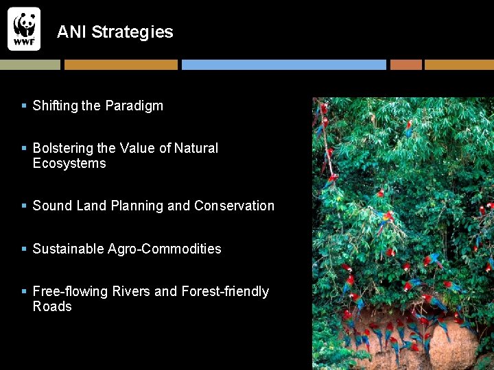ANI Strategies § Shifting the Paradigm § Bolstering the Value of Natural Ecosystems §