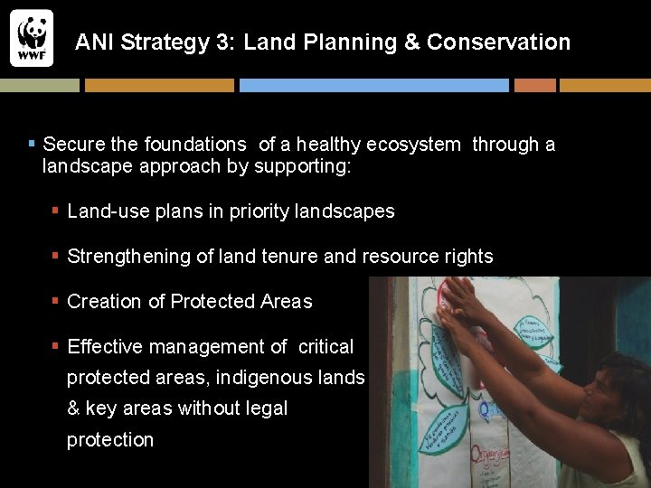 ANI Strategy 3: Land Planning & Conservation § Secure the foundations of a healthy