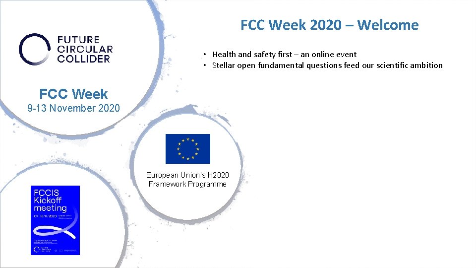FCC Week 2020 – Welcome • Health and safety first – an online event