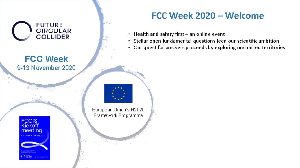 FCC Week 2020 – Welcome • Health and safety first – an online event