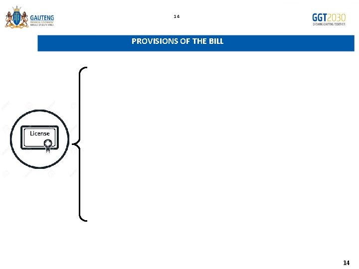 14 PROVISIONS OF THE BILL 14 