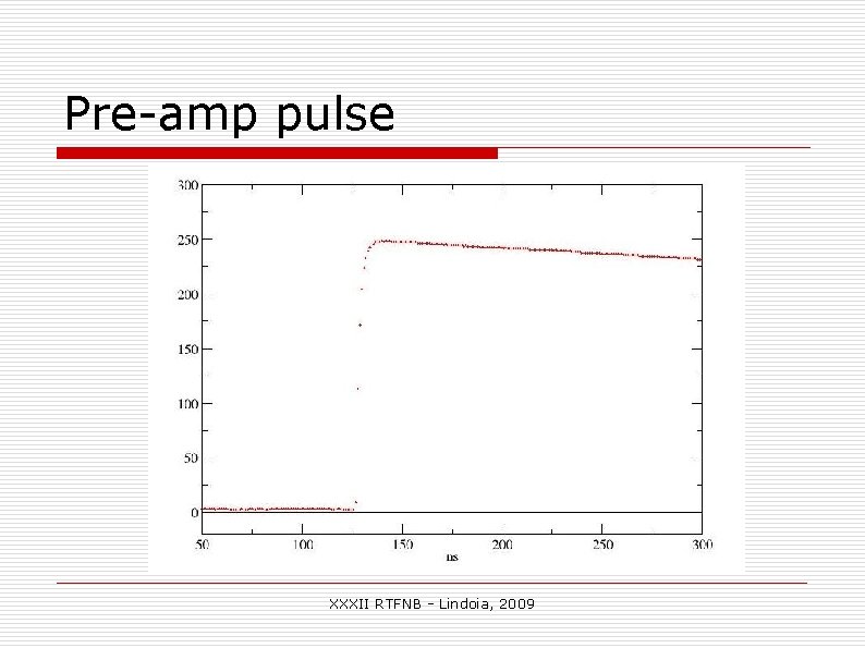 Pre-amp pulse XXXII RTFNB - Lindoia, 2009 Pre-amp pulse XXXII RTFNB - Lindoia, 2009