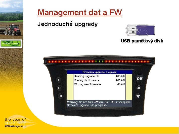 Management dat a FW Jednoduché upgrady USB paměťový disk 