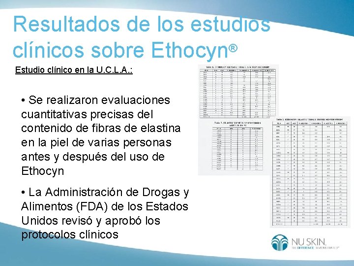 Resultados de los estudios clínicos sobre Ethocyn® Estudio clínico en la U. C. L.