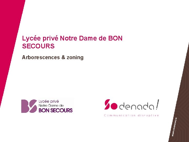 Lycée privé Notre Dame de BON SECOURS Arborescences & zoning 