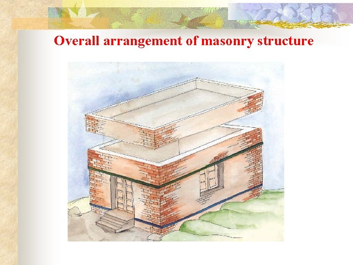 Overall arrangement of masonry structure 