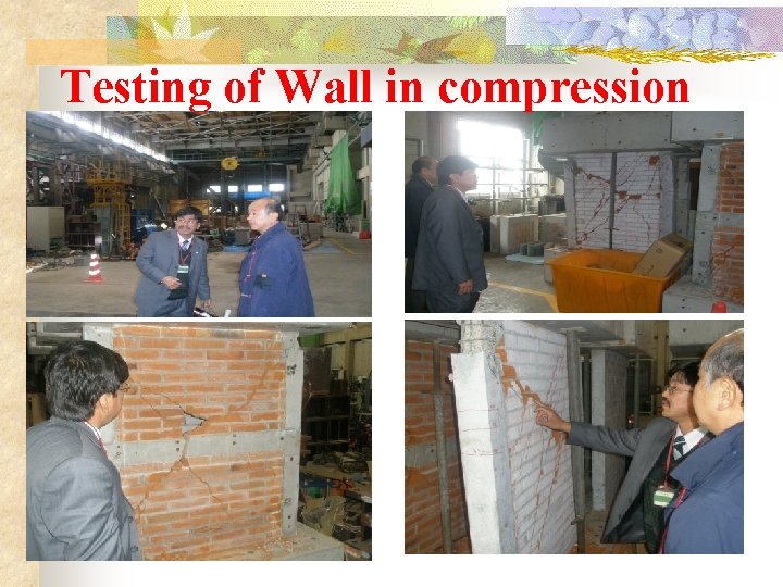 Testing of Wall in compression 