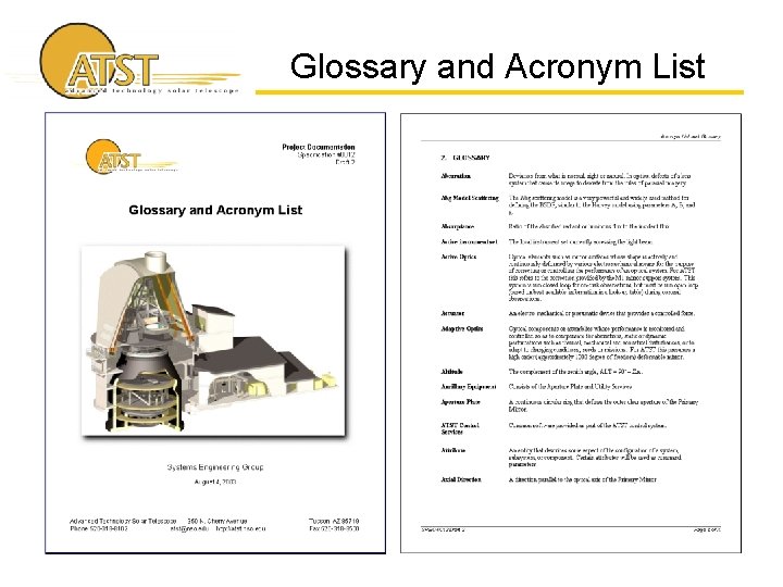 Glossary and Acronym List 