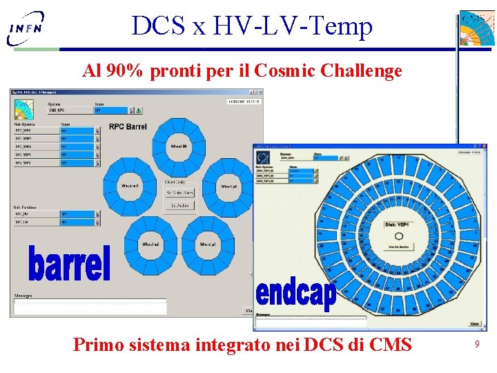 DCS x HV-LV-Temp Al 90% pronti per il Cosmic Challenge Primo sistema integrato nei