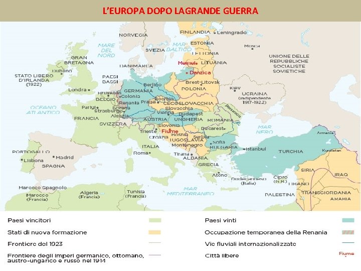 L’EUROPA DOPO LAGRANDE GUERRA • • • Novembre ‘ 18: ammutinamento dei marinai di