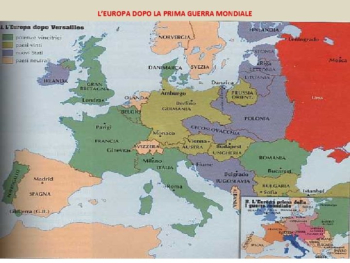 L’EUROPA DOPO LA PRIMA GUERRA MONDIALE 