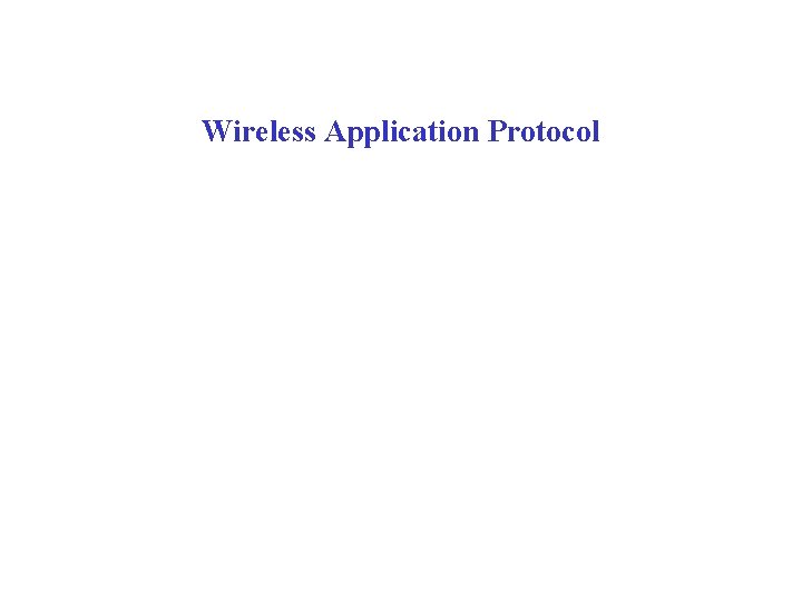 Wireless Application Protocol 