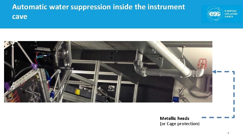 Automatic water suppression inside the instrument cave Metallic heads (or Cage protection) 5 