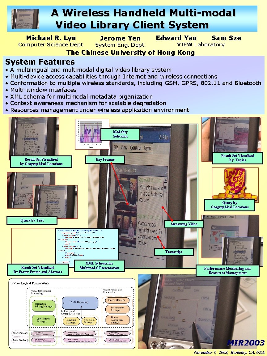 Video Library System A Wireless Handheld Multimodal Video Library Client System