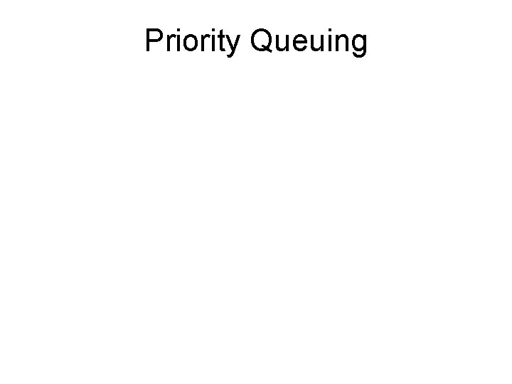 Priority Queuing 