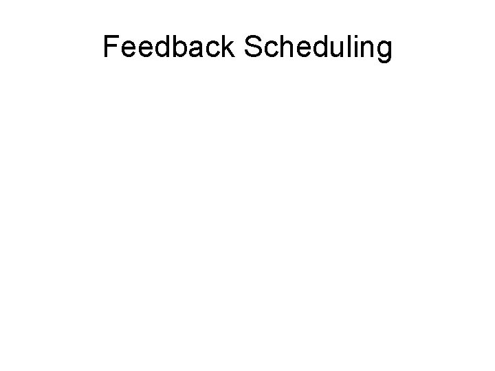 Feedback Scheduling 