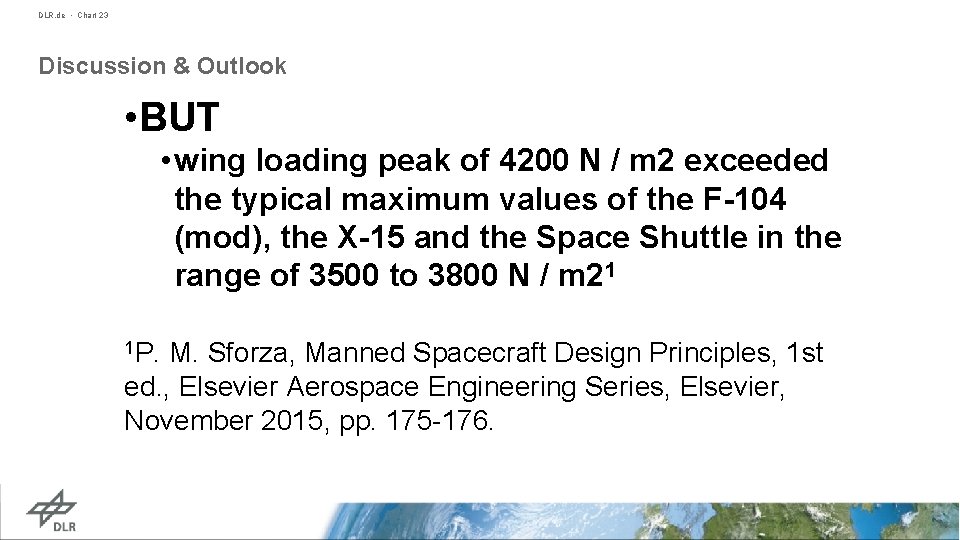 DLR. de • Chart 23 Discussion & Outlook • BUT • wing loading peak