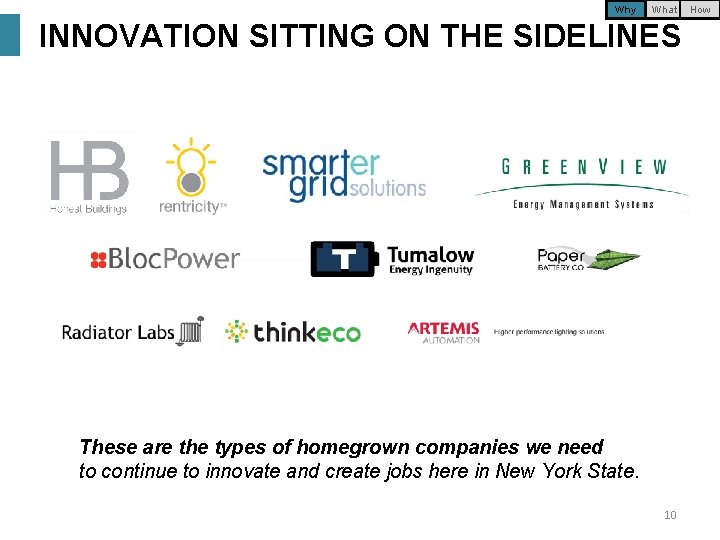 Why What INNOVATION SITTING ON THE SIDELINES These are the types of homegrown companies