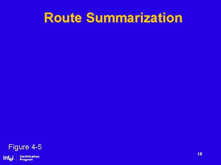 Route Summarization Figure 4 -5 15 