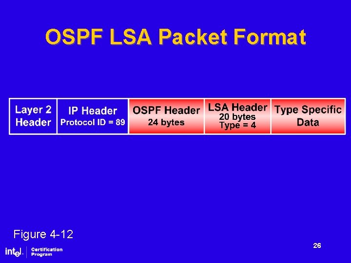 OSPF LSA Packet Format Figure 4 -12 26 