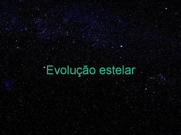 Evolução estelar 