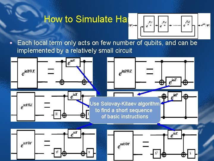 How to Simulate Hamiltonians w Each local term only acts on few number of
