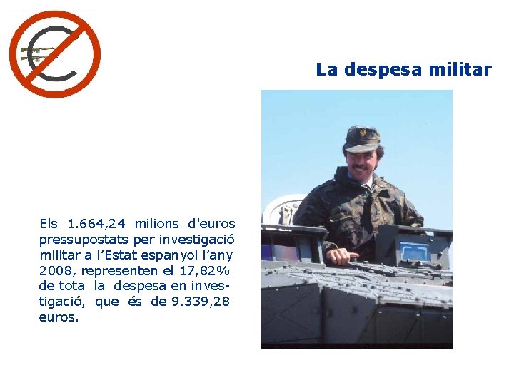 La despesa militar Els 1. 664, 24 milions d'euros pressupostats per investigació militar a