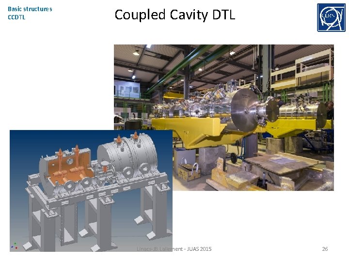 Basic structures CCDTL Coupled Cavity DTL Linacs-JB. Lallement - JUAS 2015 26 