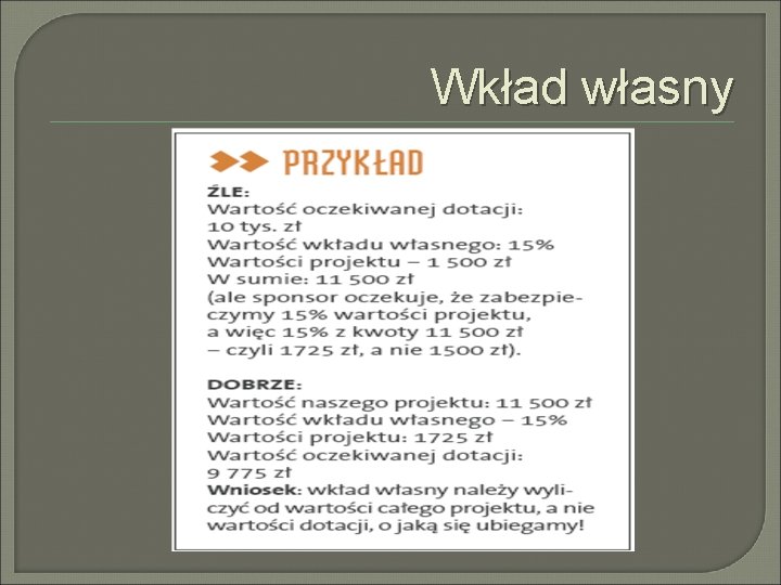 Wkład własny 