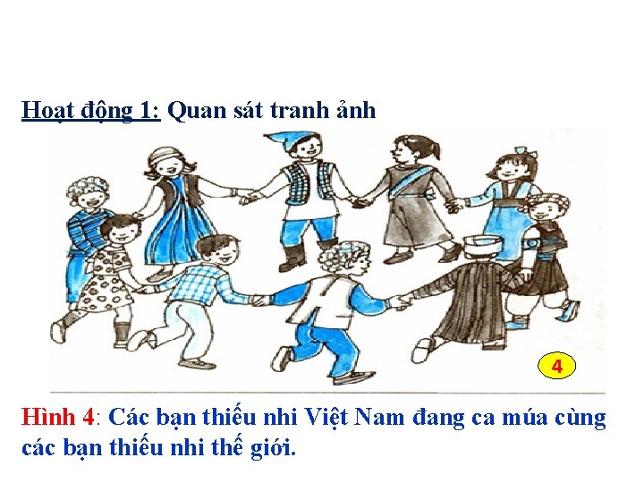 Hoạt động 1: Quan sát tranh ảnh 4 Hình 4: Các bạn thiếu nhi