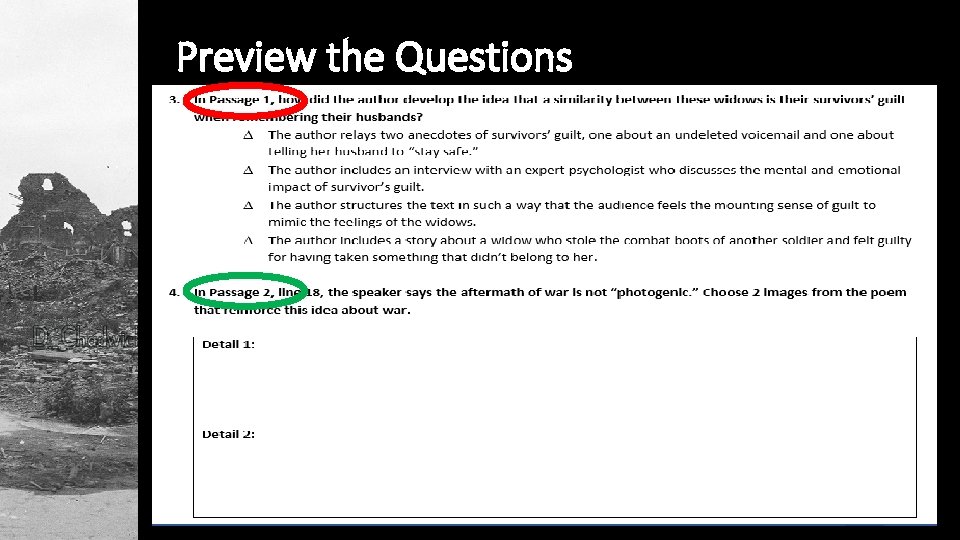 Preview the Questions 