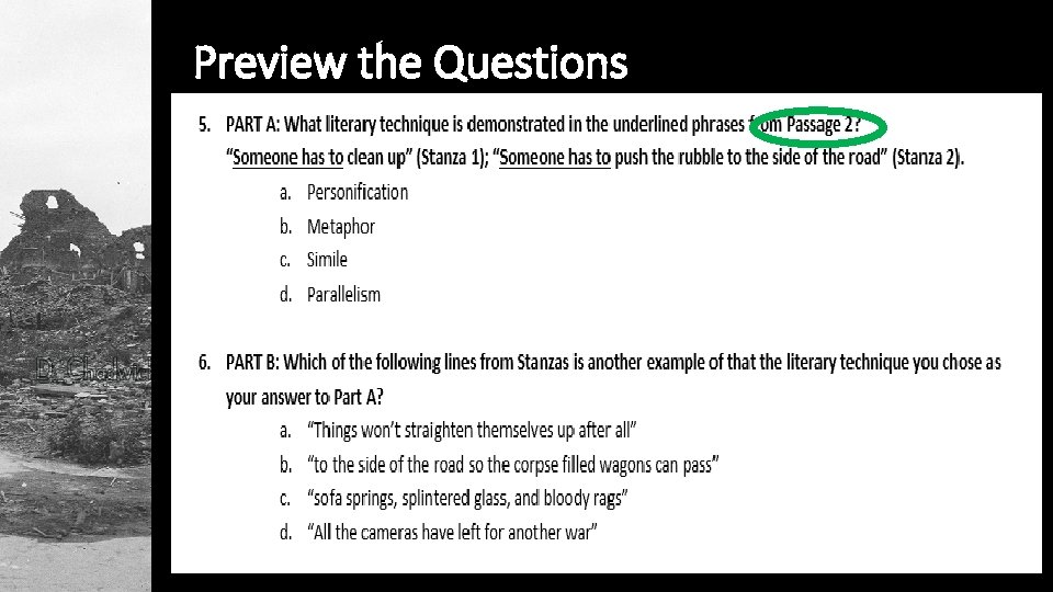 Preview the Questions 