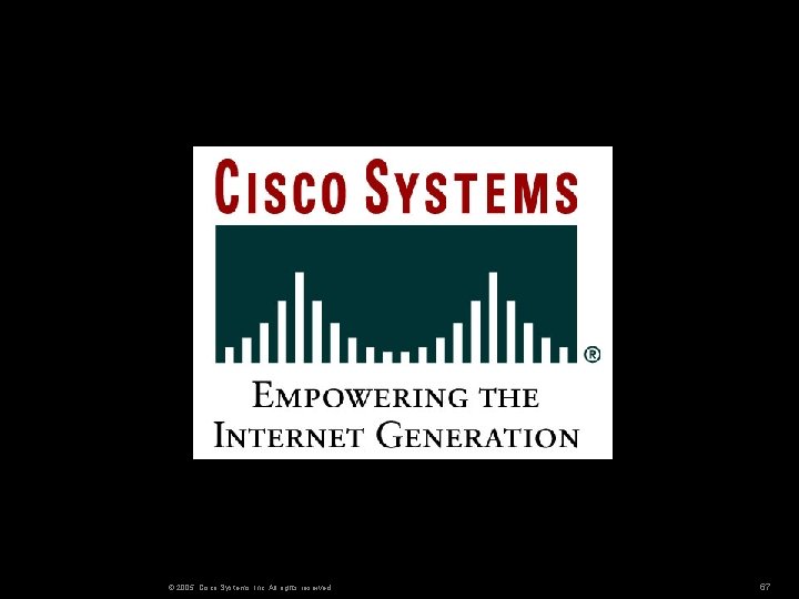 © 2005, Cisco Systems, Inc. All rights reserved. 67 