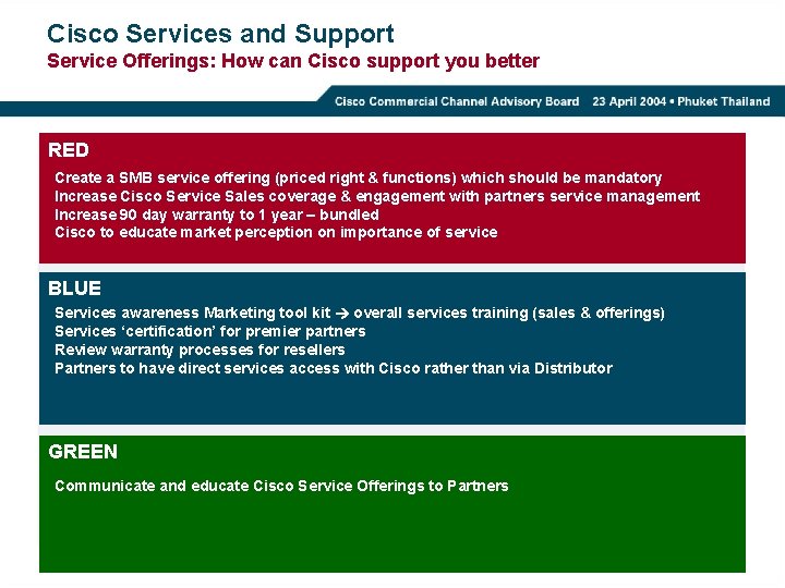 Cisco Services and Support Service Offerings: How can Cisco support you better RED Create