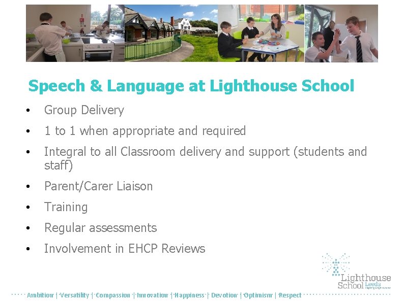 Speech & Language at Lighthouse School • Group Delivery • 1 to 1 when