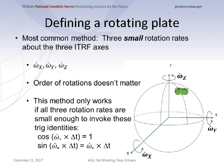 Defining a rotating plate December 11, 2017 AGU Fall Meeting, New Orleans 