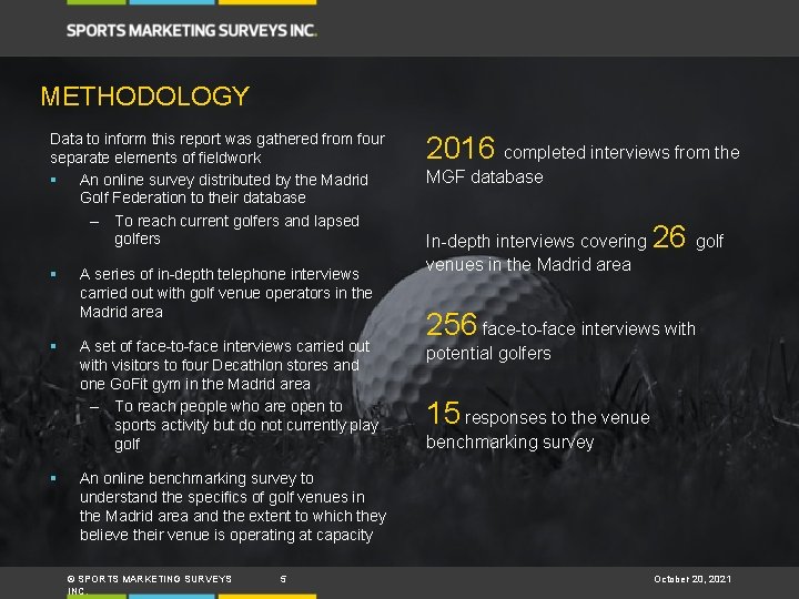 METHODOLOGY Data to inform this report was gathered from four separate elements of fieldwork