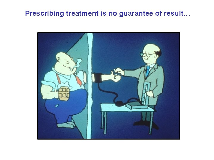Prescribing treatment is no guarantee of result… 