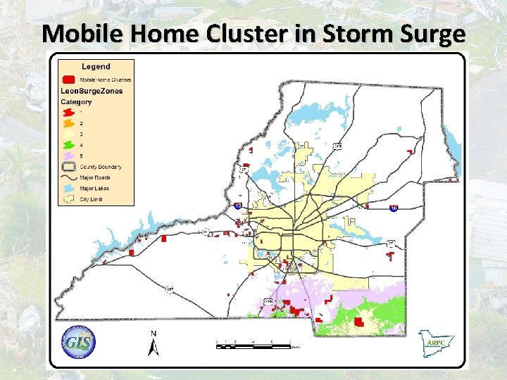 Mobile Home Cluster in Storm Surge 