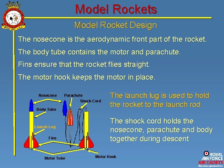 Model Rockets Model Rocket Design The nosecone is the aerodynamic front part of the Model Rockets Model Rocket Design The nosecone is the aerodynamic front part of the
