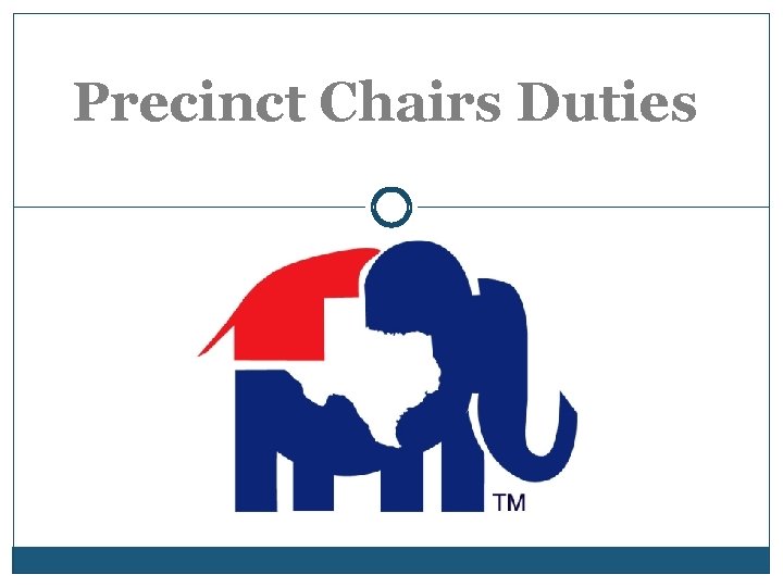 Precinct Chairs Duties 