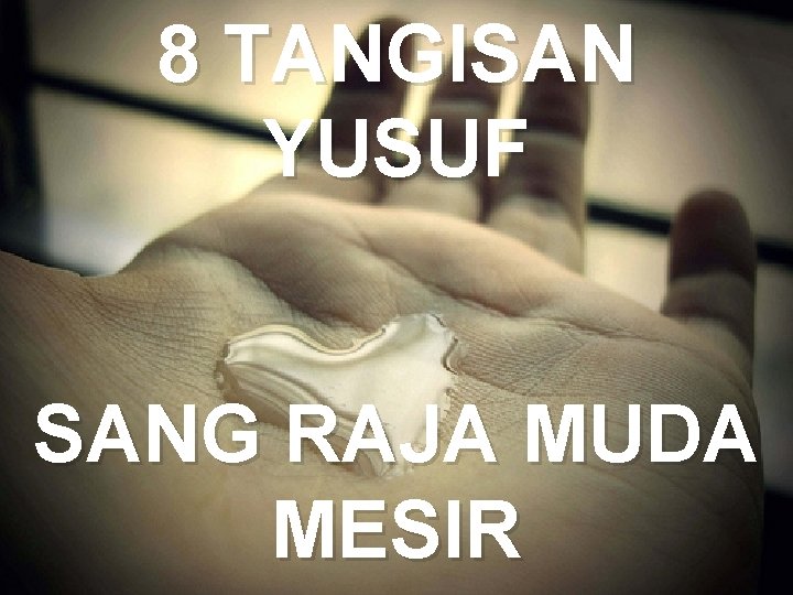 8 TANGISAN YUSUF SANG RAJA MUDA MESIR 