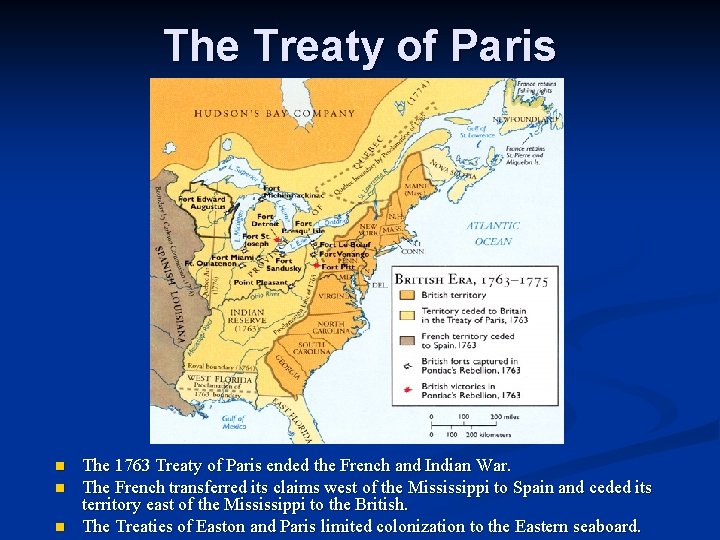 The Treaty of Paris n n n The 1763 Treaty of Paris ended the