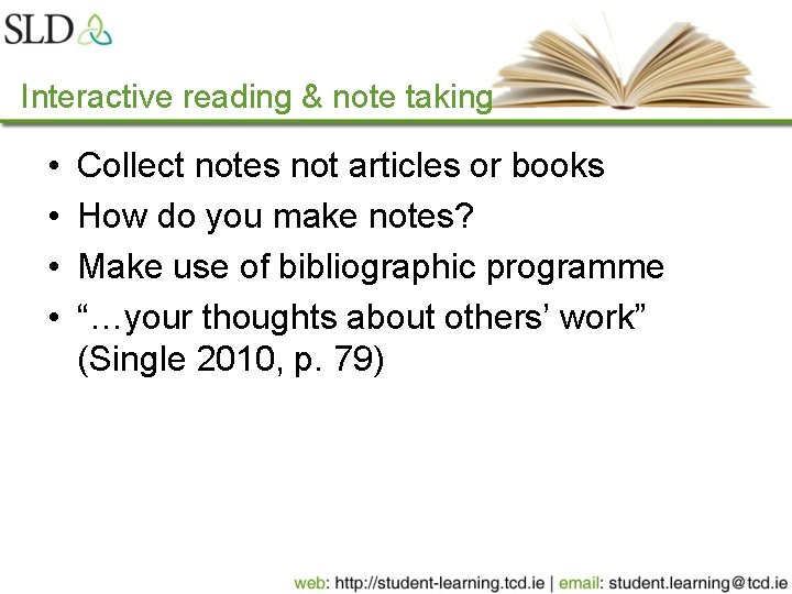 Interactive reading & note taking • • Collect notes not articles or books How