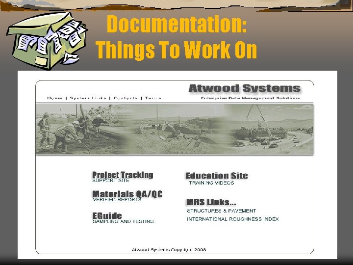 Documentation: Things To Work On 