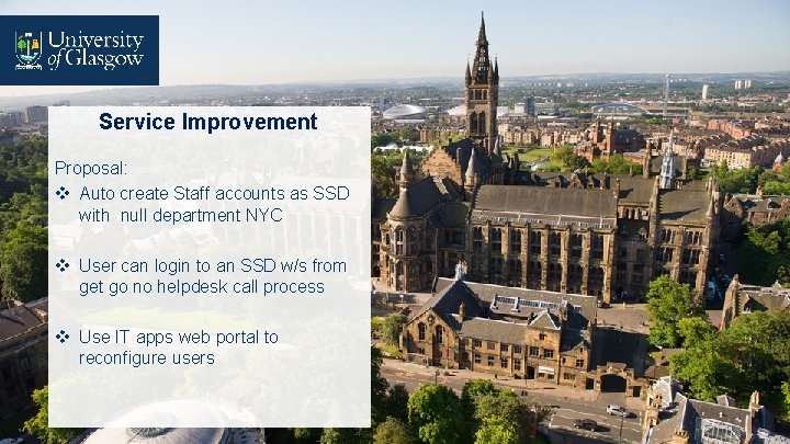 Service Improvement Proposal: v Auto create Staff accounts as SSD with null department NYC