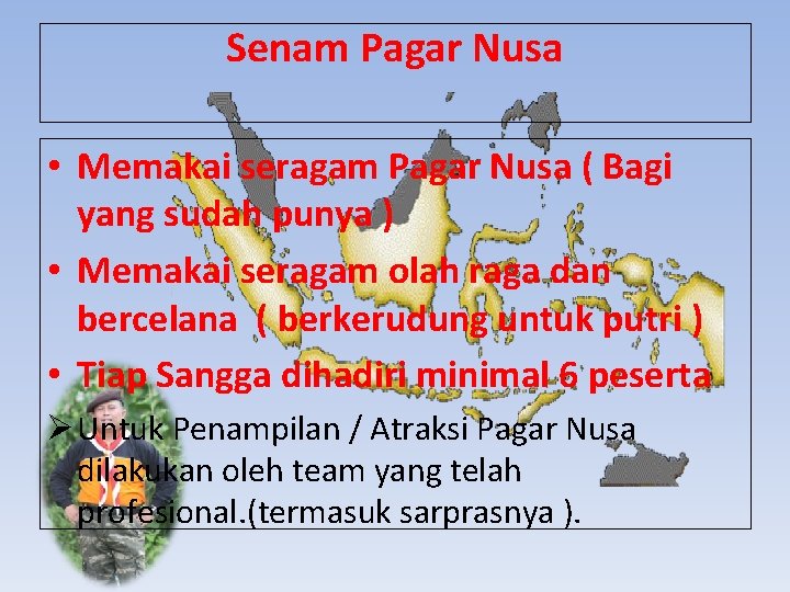 Senam Pagar Nusa • Memakai seragam Pagar Nusa ( Bagi yang sudah punya )